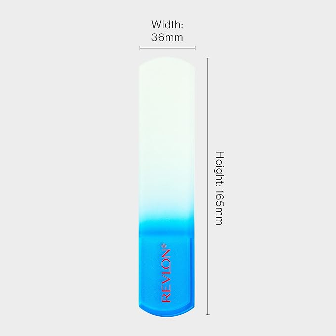 Revlon Bacteria Shield Glass Foot Buffer with Anti-Bacterial Technology, Two Surfaces to Exfoliates & Smoothes Skin, Self-Clean & Fully Recyclable