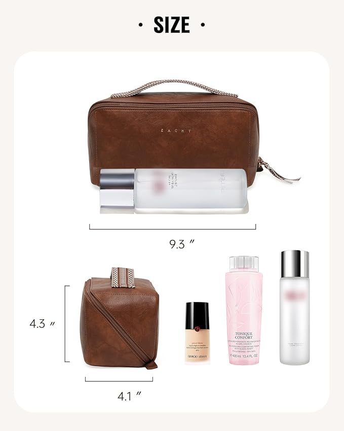 EACHY Travel Makeup Bag,Large Capacity Cosmetic Bags for Women,Waterproof Portable Pouch Open Flat Toiletry Bag Make up Organizer with Divider and Handle