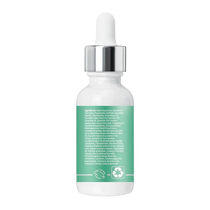 Hempz Cucumber Aloe, Facial Serum, Beauty Actives with Cermanides for dry to normal skin, for men and women, 1oz