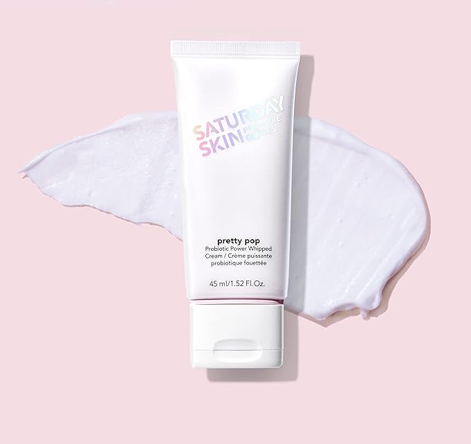Saturday Skin Pretty Pop Prebiotics and Probiotics whipped Moisturizing cream Nourishing Allure Best of Beauty K-Beauty Winner 2020 (1.52 Fl Oz)