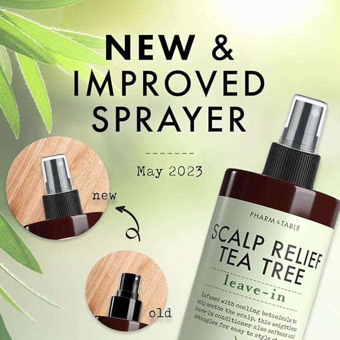 Scalp Relief Tea Tree Leave-In Conditioner, Relieve Itchy, Dry Scalp, Detangles Hair, 240ml/8 fl oz, 3-Pack