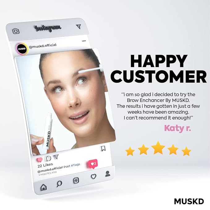 Eyebrow Growth Serum - Best Eyebrow Serum for Women to Grow Brows Fast & Thicker - Hair Growth Enhancer - Natural, Vegan & Cruelty Free for Fuller, Nourished Look (3ML)