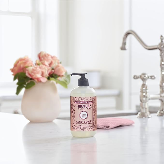 MRS. MEYER'S CLEAN DAY Liquid Hand Soap Rose (12.5 Fl Oz (Pack of 3))