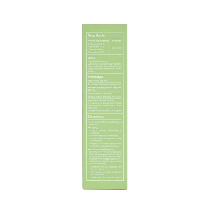 TONYMOLY Green Tea Korean Sunscreen for Face, Travel Size Sunscreen SPF 50, Non-Greasy & No White cast, Daily Broad Spectrum UV Protection with Niacinamide, Panthenol & Hyaluronic Acid, 50ml