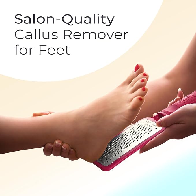 Microplane Colossal Foot File Scraper - The Original Stainless Steel Foot Rasp, Dead Skin/Callus Remover for Feet, Gentle Foot Scrubber, Pedicure Tools for Salon-Quality Foot Care, White