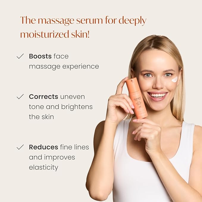PLANTIFIQUE Korean Vitamin C Face Massage Serum β Hydrating Anti-Aging Collagen & Peptides Formula β Perfect for Gua Sha Facial Massage & Even Skin Tone Glow
