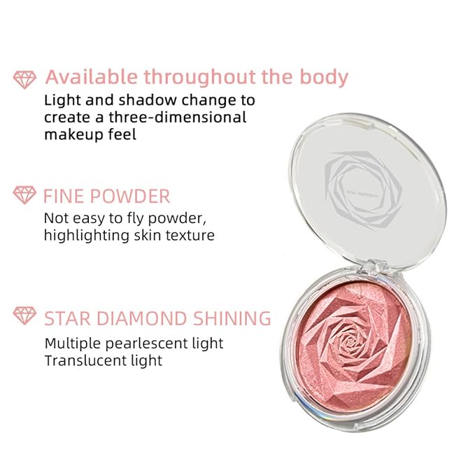 MAEPEOR Face Highlighter Palette 6 Colors Smooth Shimmer (Color 01)