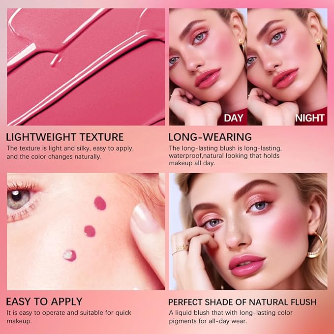 Liquid Blush for Cheeks Makeup Face Blush, Weightless