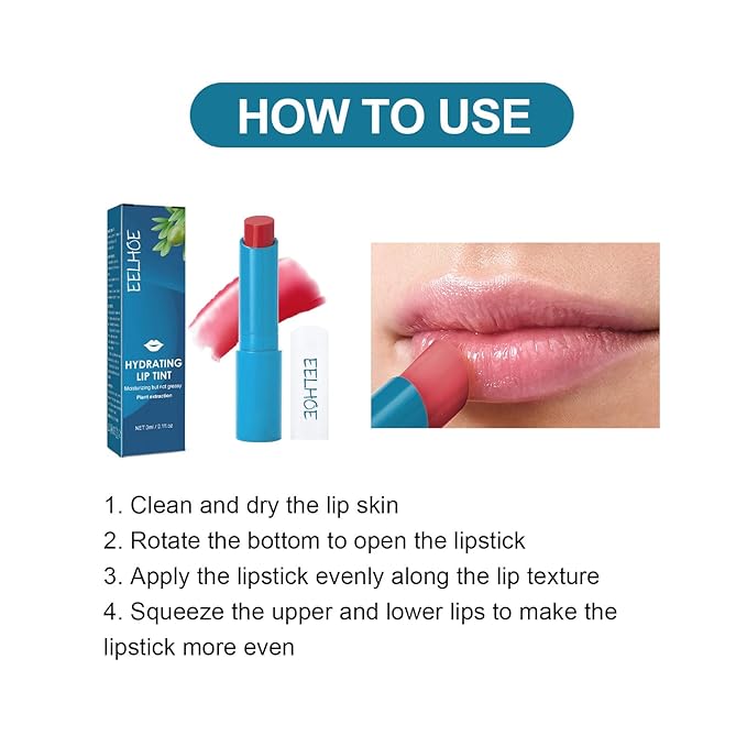 2Pcs Sheer Strength Hydrating Lip Tint, Natural Ingredients Lip