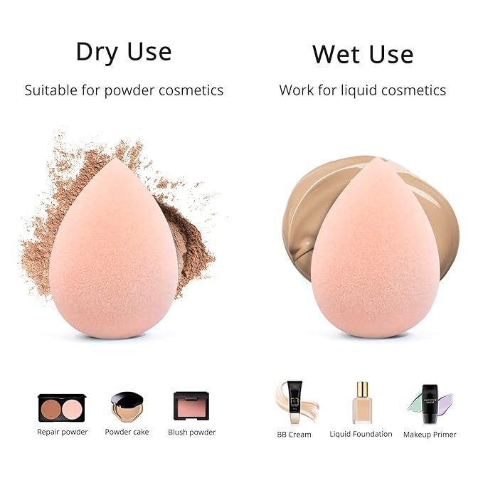 BEAKEY Makeup Sponge Set, Foundation Blending Sponge, Beauty