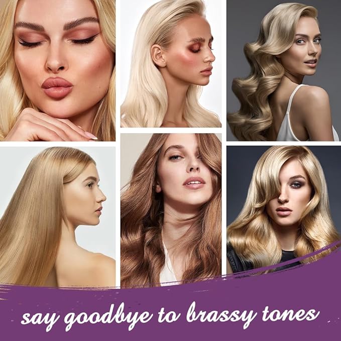 Karseell Purple Hair Mask Professional Neutralizes Brass & Yellow Tones For Blonde Silver Gray Highlighted Hair 16.90 oz 500ml