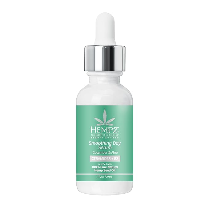 Hempz Cucumber Aloe, Facial Serum, Beauty Actives with Cermanides for dry to normal skin, for men and women, 1oz