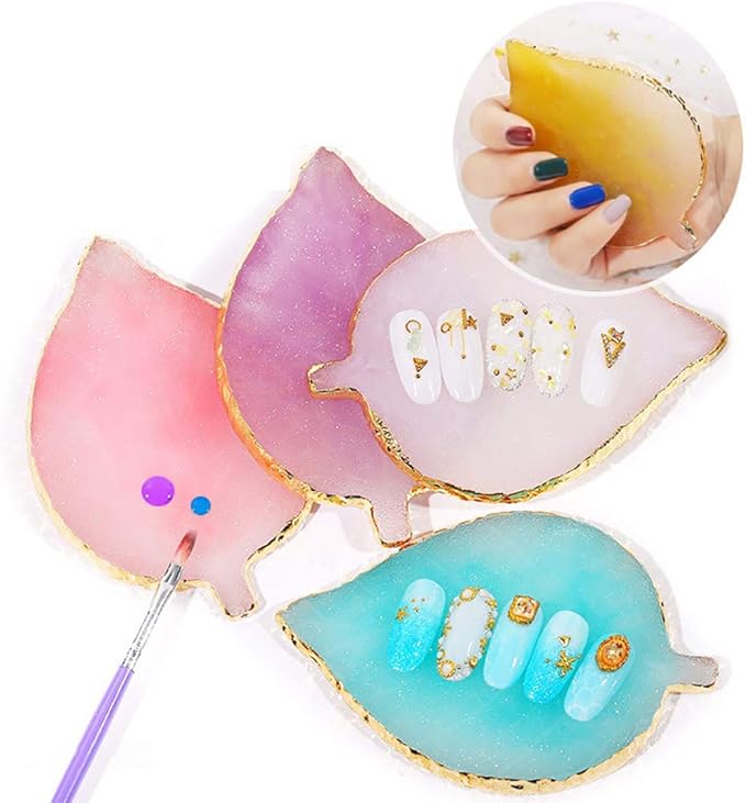 1 Pcs Leaf Resin Nail Art Palette Painting