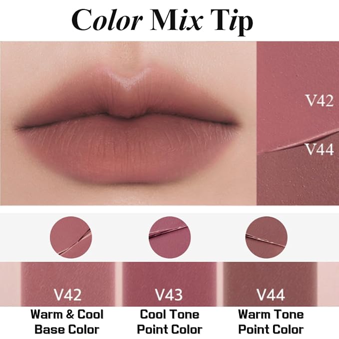 BBIA Last Velvet Tint - Soft & Creamy Matte Finish Lip Stain, Blur Effect with Velvety Texture, Long-Lasting, High Pigment, Lightweight, Non-Drying, Vegan, Korean Lip Makeup (V44 SO GOOD MOCHA)
