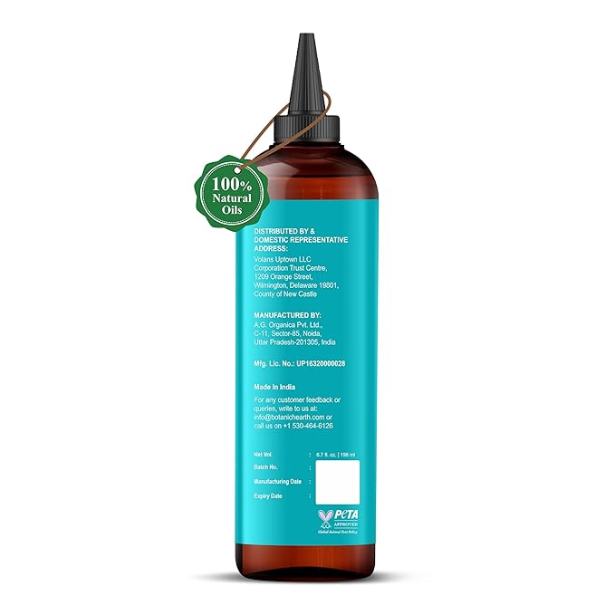 Botanic Hearth Argan & Biotin Hair Oil (6.7 fl oz) | Tames Frizz & Adds Shine | After Wash Lightweight Hair Oil | Repairs Dry, Damaged Hair | For All Hair Types | No Parabens