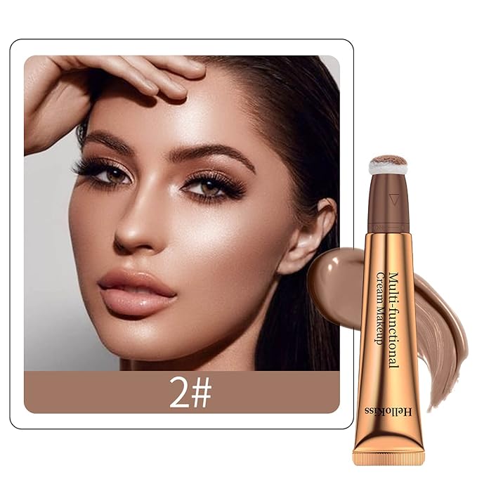 Contour Beauty Wand,Liquid Blush Wand,Face Contouring with Cushion Pink Blush