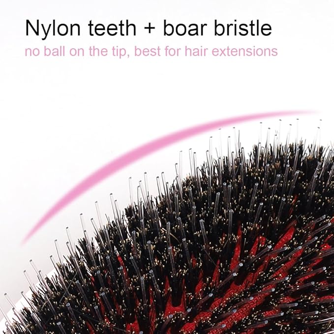 Nylon Teeth Boar Bristle Hair Extension Brush Cushion Hair Brush for Women Styling Smoothing Detangling