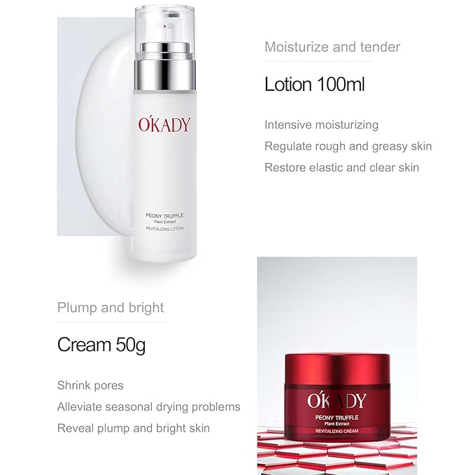 Valentine's Day Skincare Gift Set: Face Care Kit, Peony Truffle Plant Extract, Anti-Aging, All Skin Types, Unisex