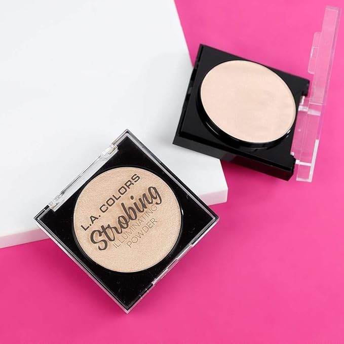 L.A. COLORS Strobing Illuminating Powder, Gleaming Goddess, 1 1 Ounce