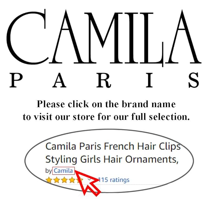 Camila Paris CP2912 French Side Combs Large Curved, Nude French Twist Hair Combs Decorative, Strong Hold Hair Clips for Women Bun Chignon Up-Do, No Slip Styling Girls Hair Accessories, Made in France
