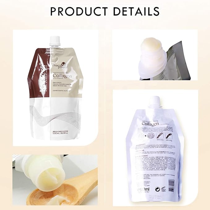Karseell Collagen Hair Treatment 16.9 Oz 500ml Deep Repairs Conditioner Argan Oil Keratin Hair Treatment for Dry Damaged Curly Bleached & All Hair Types