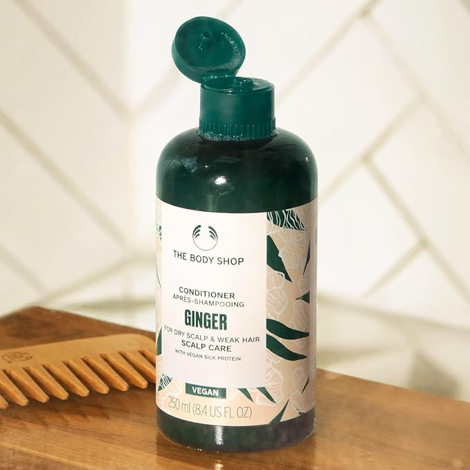 The Body Shop Ginger Scalp Care Conditioner – For Dry Scalp & Weak Hair – With Vegan Silk Protein – 250ml