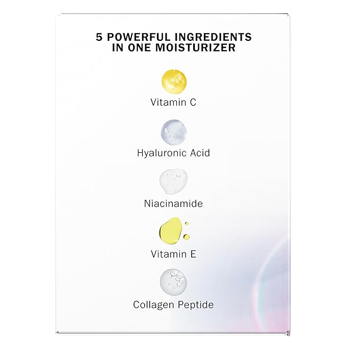 Olay Super Cream with Sunscreen SPF 30, 1.7 oz, Ultra Lightweight Face Moisturizer - Vitamin C & E, Hyaluronic Acid, Niacinamide, Collagen Peptide - Hydrate, Smooth, Brighten, Firm, and Protect