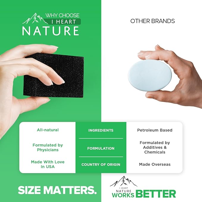 iHeart All Natural Antifungal Soap (2 Packs) Infused with Tea Tree Oil and Charcoal, Refreshing Peppermint Essential Oil Scent - Deep Cleanses, and Hydrates - Perfect for Achieving a Radiant Skin
