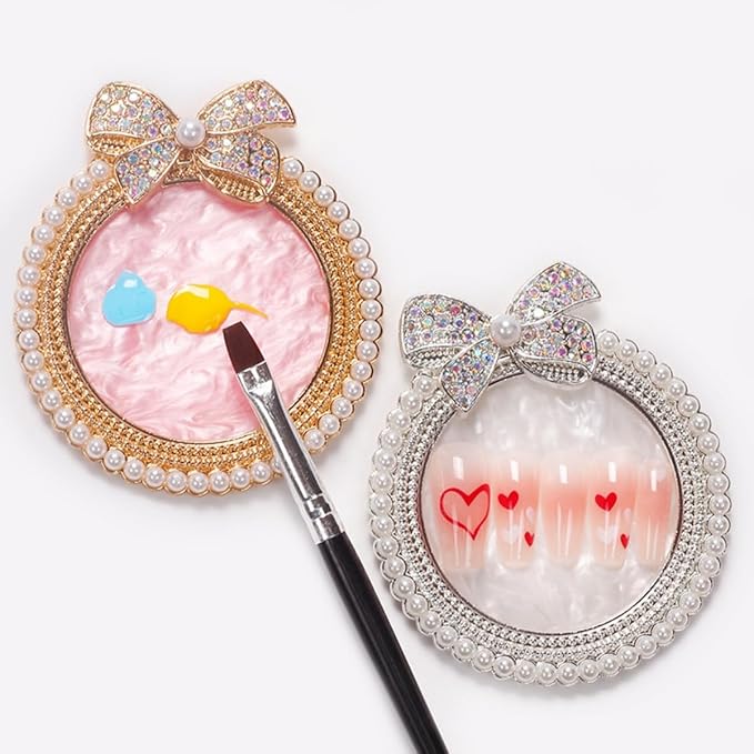 Bow Resin Nail Art Palette, Nail Polish Makeup