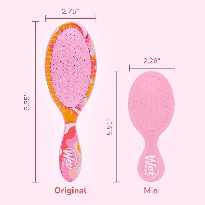 Wet Brush Original Detangler, Ice Cream (Sun Days), Ultra-Soft IntelliFlex Bristles Glide Through Tangles, Detangling Hair Brush (Wet & Dry), Women & Men, Limited Edition