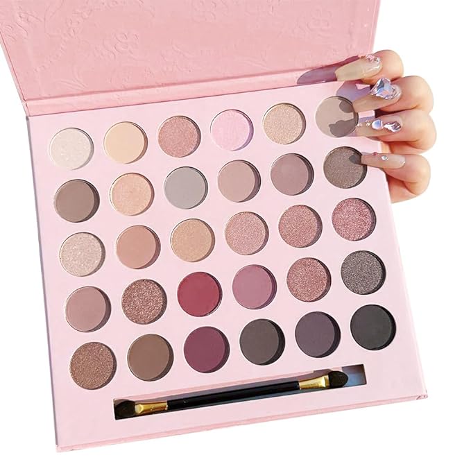 30 Colors Nude Champagne Gold Matte Shimmer Eyeshadow