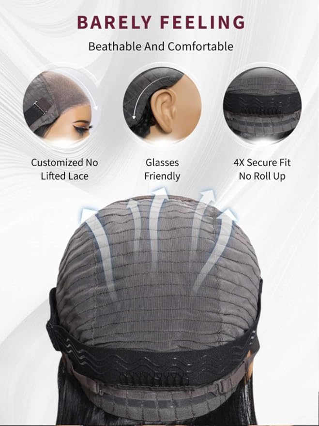 Beauty Forever Bye Bye Knots 7x5 Lace Front Wig Put on and Go Glueless Kinky Curly Human Hair Wigs,Reddish Brown Pre Cut Lace Closure Wigs Pre Plucked Hairline Pre Bleached Knots 150% Density 14inch