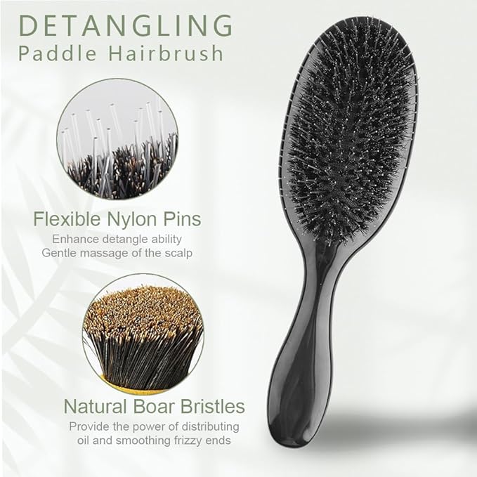 Nylon Teeth Boar Bristle Hair Extension Brush Cushion Hair Brush for Women Styling Smoothing Detangling