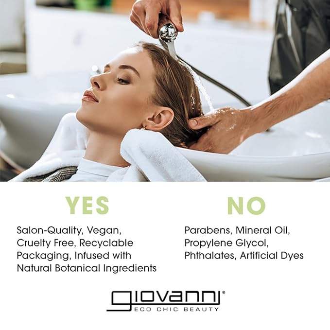 GIOVANNI Biotin & Collagen Hair Mask - Deeply Conditions, Detangles, Helps Rebond Split Ends, For All Hair Types, Moisturizing, Helps Create Shine & Manageability, Cruelty-Free, Salon-Quality - 10 Oz
