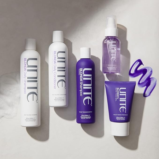 UNITE Hair – BLONDA Daily Conditioner – Purple Formula – Maintains Blonde, Hydrates, Protects, 8oz