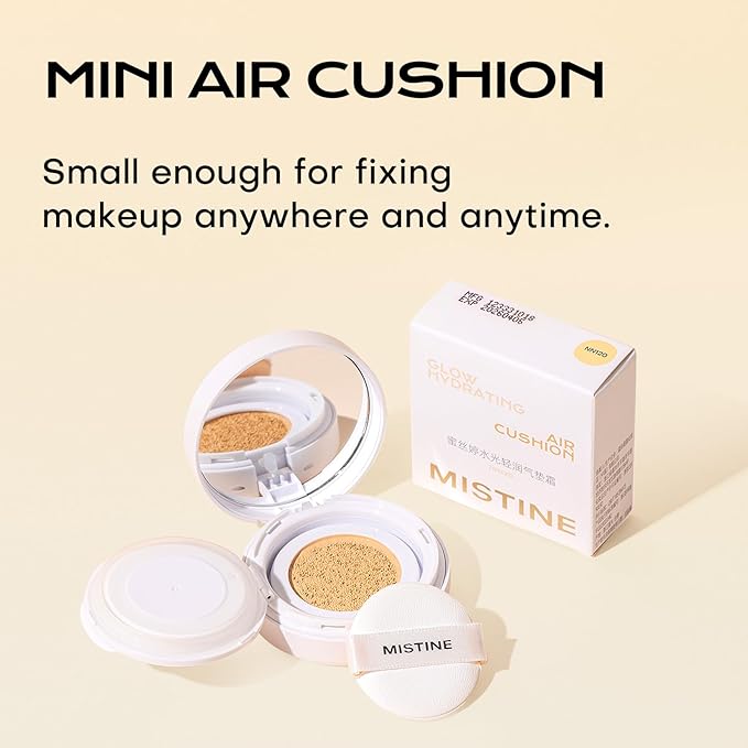 MISTINE Tavel Size Air Cushion Foundation Glow Hydrating Fair Ivory