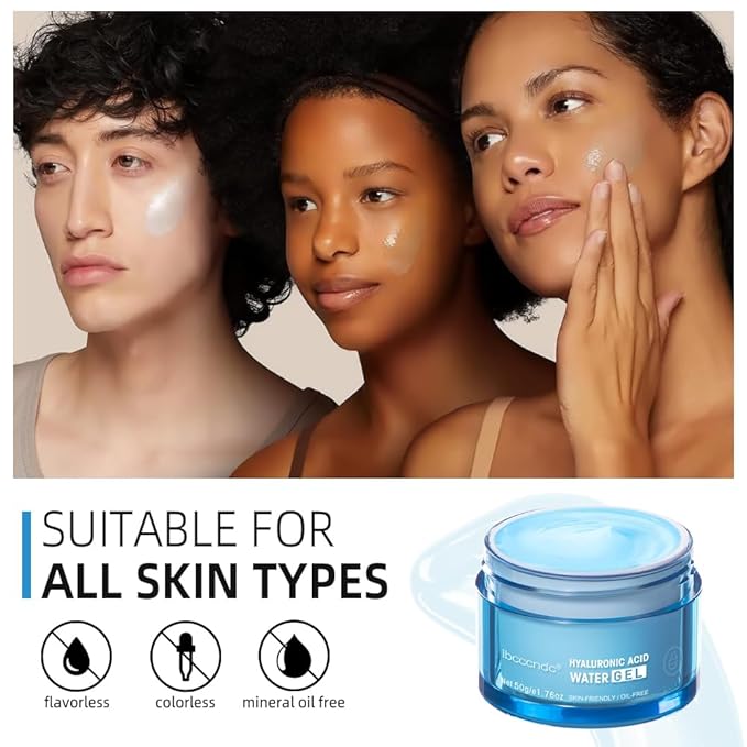 Hydro Boost Hyaluronic Acid Moisturizing Water Gel, Face Moisturizer For Oil Skin, Hyaluronic Acid Formula Combined With Water,Lightweight and Long-lasting Hydration-1.76Oz (Water Gel)