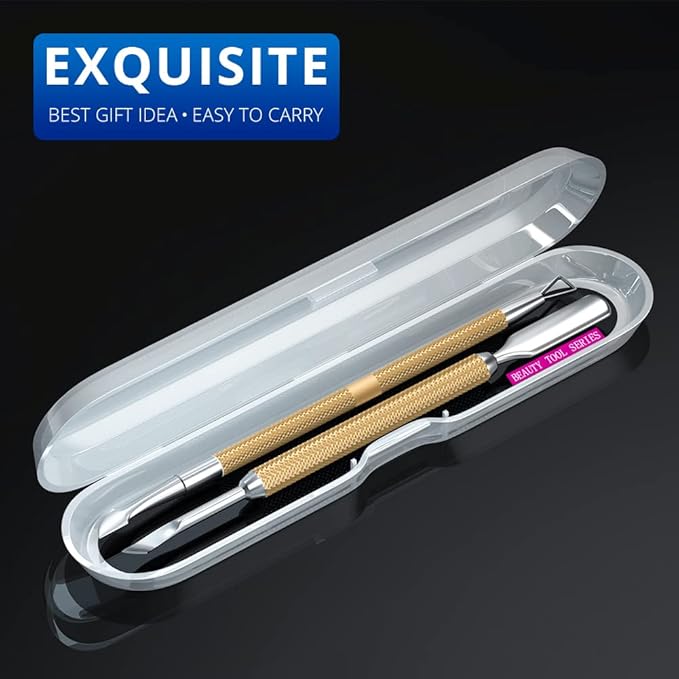 2PCS Metal Champagne Gold Cuticle