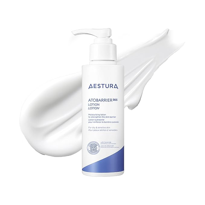 AESTURA ATOBARRIER365 Lightweight Korean Facial Moisturizer Lotion with Ceramides | Fast-Absorbing Hydration, Strengthens Skin Barrier, Suitable for Dry, Normal & Sensitive Skin, 90ML / 3.04 fl. Oz.