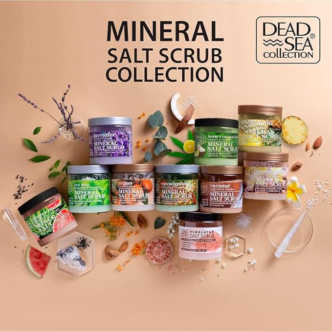 Dead Sea Collection Apple Cinnamon Salt Scrub – Exfoliating Body Scrub for Women – Moisturizing and Nourishing Skin – with Pure Oils and Dead Sea Minerals (23.28 Oz)