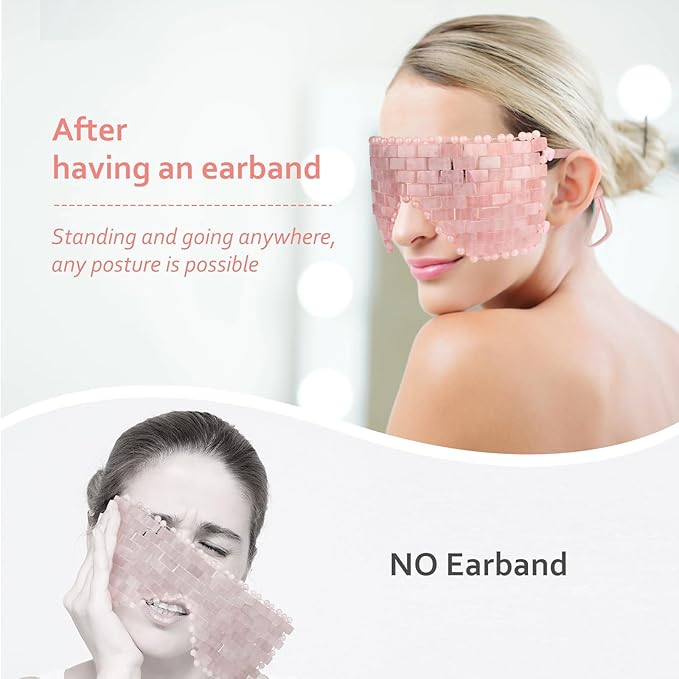 Rose quartz eye mask, cooling