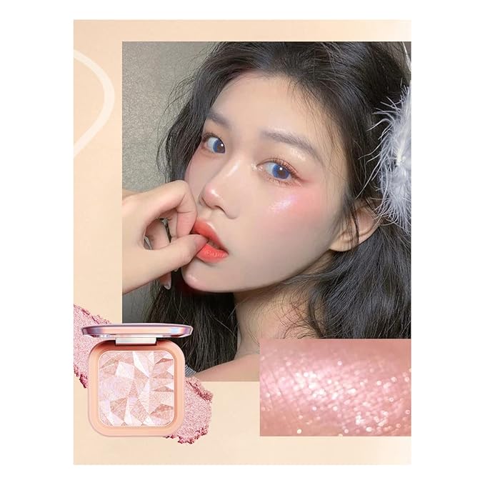 ELESSY Highlighter Makeup Palette Long Lasting Face Highlighter Tones-RAINBOW GLOW