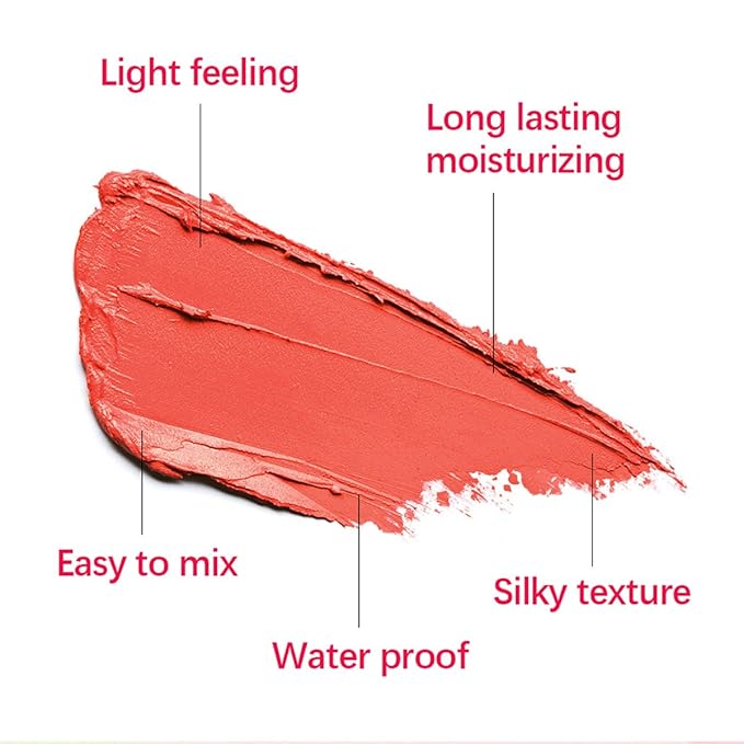 Multi-Use Makeup Blush Stick,Cream Blush Stick,Solid Moisturizer Stick,Waterproof