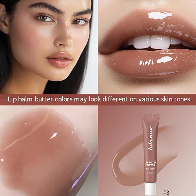 4PCS Summer Lip Butter Balm,Conditioning Lip Mask and Lip Balm for Instant Moisture,Nourishing Lip Care with Natural Ingredients,Soothes Softens Dry Lips