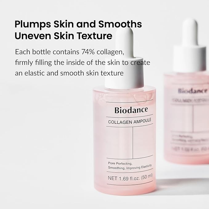Biodance Collagen Ampoule | Korean Collagen Serum for Face, Pore Minimizing & Anti Aging Face Serum for Women | 1.69 fl. oz x 1 ea