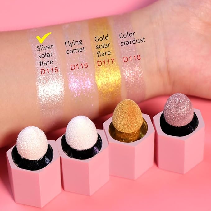 evpct White Silver Face Highlighter Makeup Liquid for Bomb Illuminators
