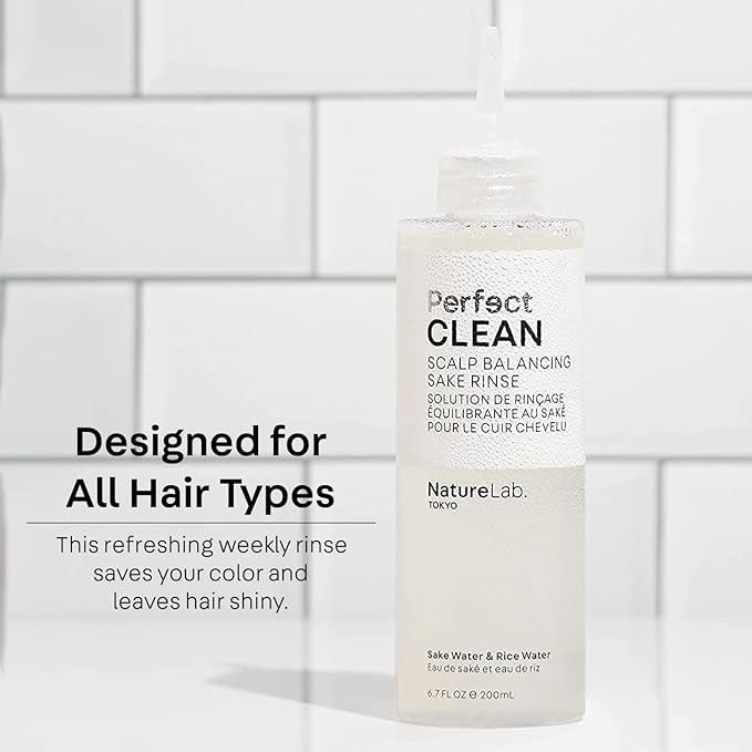 NATURELAB. TOKYO Perfect Clean Scalp Balancing Sake Rinse: Removing Product Build-Up and Impurities for Optimal Scalp Health | 6.7 FL OZ / 200 ML