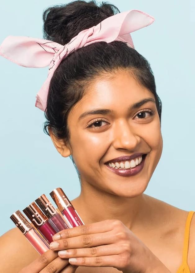 M2U NYC Metallic Liquid Lipstick, Long Lasting High Impact Color, Metallic Liquid Lips, Lipstick for Women, Metallic Ink Lipstick, Lip Stick (Rose Gold-Rose Gold)