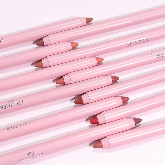 12 Colors lip liner pencils, Modern Classic Lip Liner, Lip Liner Pigmented Vegan Matte, Lasting Finish Lip Liner, Luxurious Creamy Long Lasting Lip Liner, Prevents Feathering and Fading, (02)