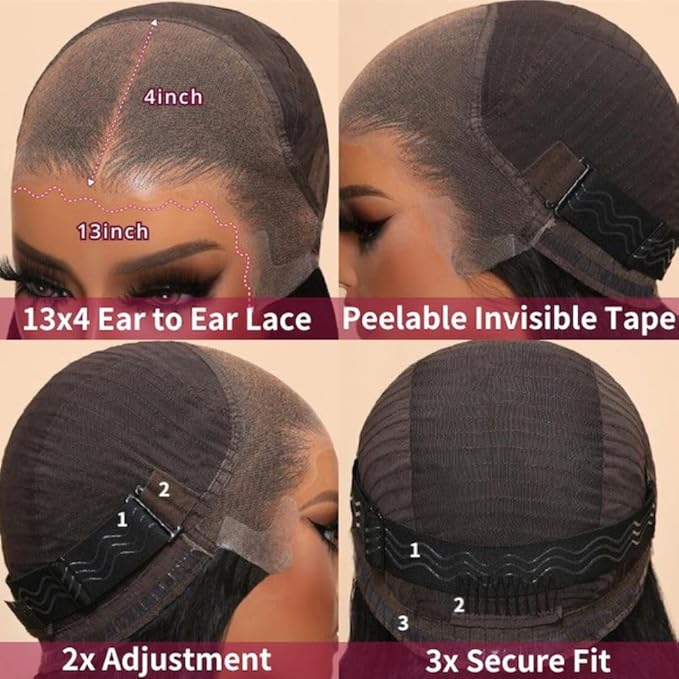 Beauty Forever Pre-Everything Glueless Frontal Wig 13x4 Reddish Brown Curly Pre Cut Lace Front Wigs Bye Bye Knots Put on and Go HD Lace Human Hair Wig Pre-Bleached Knots 150% Density 22 Inch